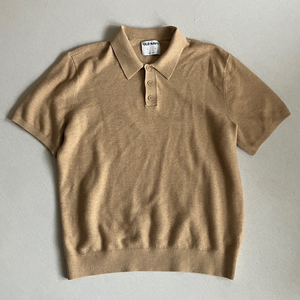 Old Navy Men's Short-Sleeve Polo in Camel Brown